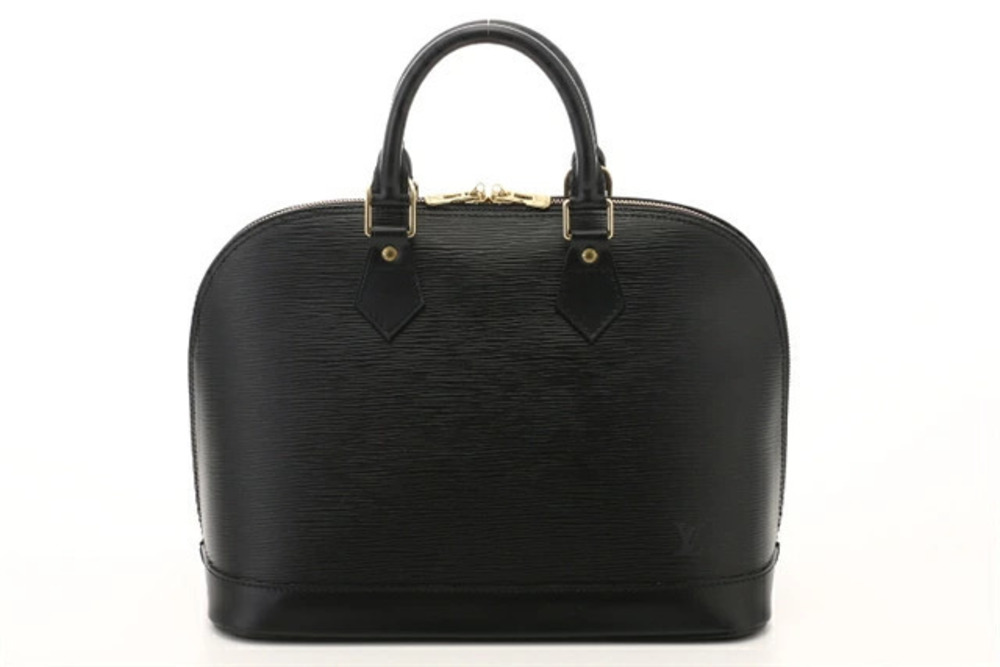 LOUIS VUITTON LV Alma Handbag Epi Noir Black